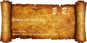 Bancza Rella névjegykártya